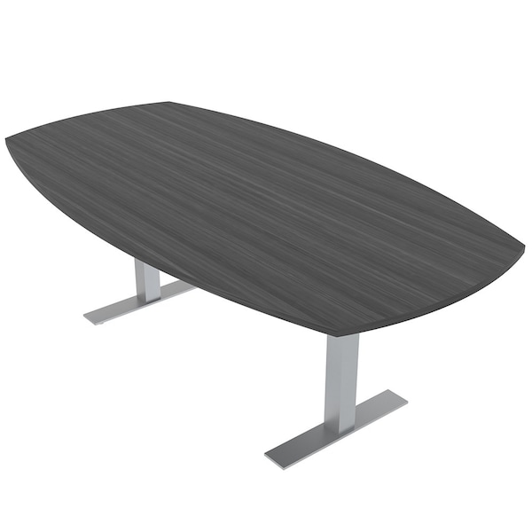 45 in W, 84 in L, 29 in H, Engineered Wood Top, Grey